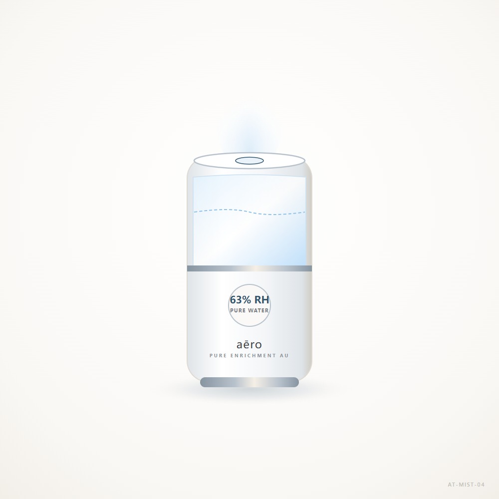 AeroMax 500mL 5-Level Output Desktop Ultrasonic Humidifier — AT-MIST-04