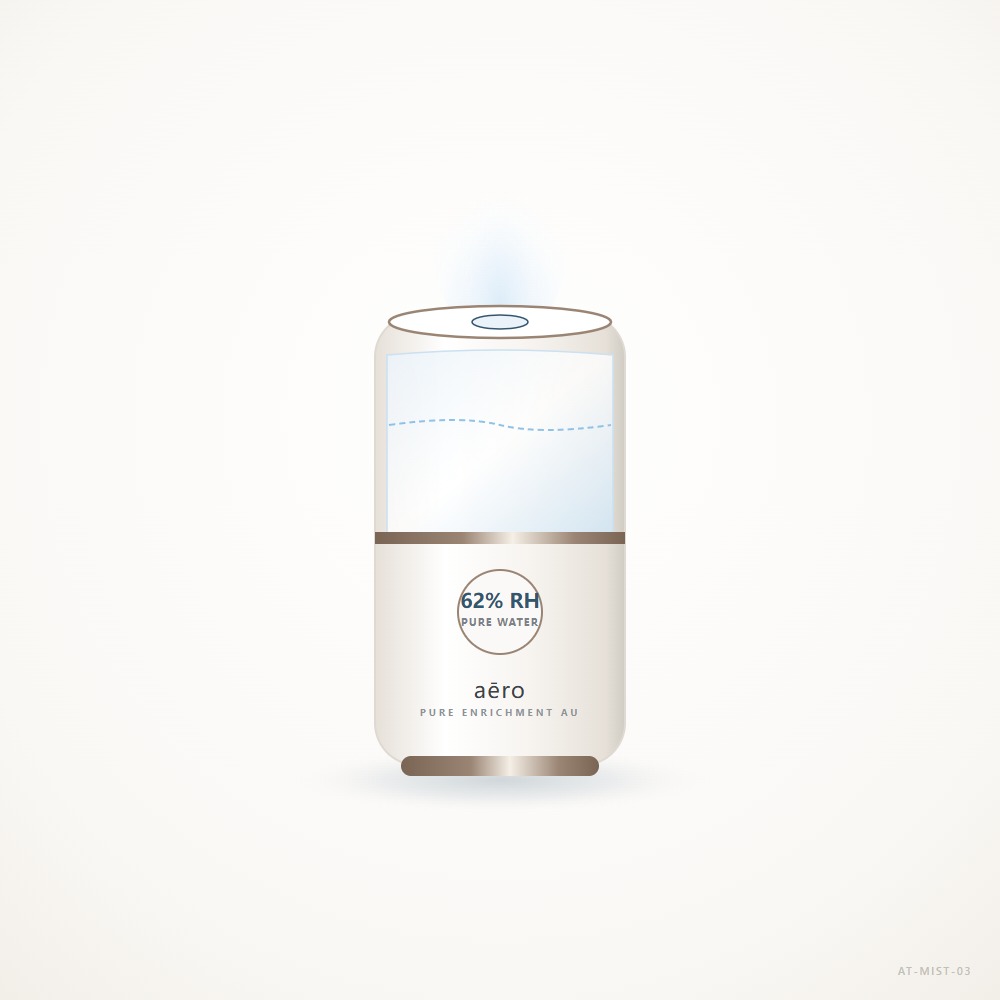 AeroPulse 3D Curved OLED Desktop Ultrasonic Mist Station